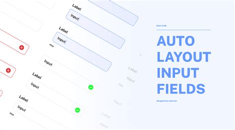 Auto Layout Input Fields Figma