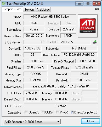 MSI R6850 PM2D1GD5 Roundup Four Radeon HD 6850 1 GB Cards Compared