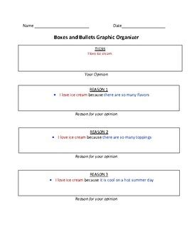 Boxes And Bullets Graphic Organizer By Alyssa Cohen Tpt