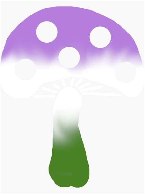 Genderqueer Pride Mushroom Sticker By Lochnestfarm Redbubble