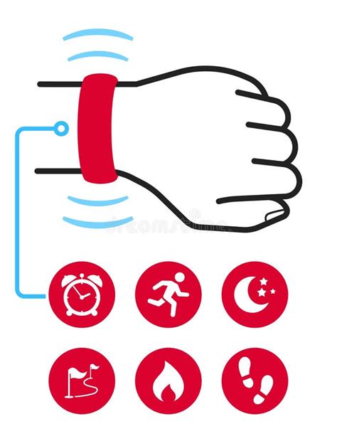 Fitness Tracker Icons Stock Illustrations Fitness Tracker Icons