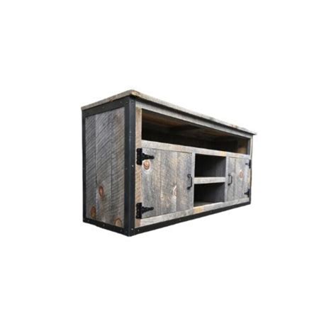 Rustic Industrial Barn Board Reclaimed Wood Media Stand Tv Entertainment Stand Reclaimed