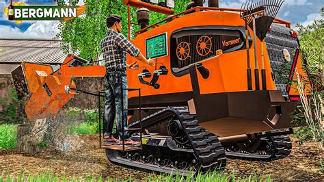 LS19 HOF BERGMANN 127 Baumstümpfe entfernen Fräsen TANK leer