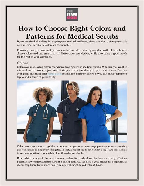 How to Choose Right Colors and Patterns for Medical Scrubs by Classic ...