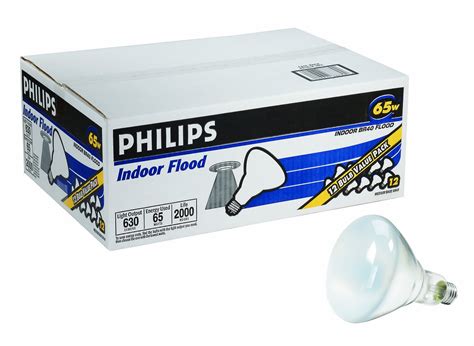 Philips 387795 Soft White 65 Watt BR40 Indoor Flood Light Bulb 12 Pack