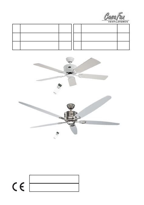 Manuale Casafan Eco Elements Ventilatore Da Soffitto