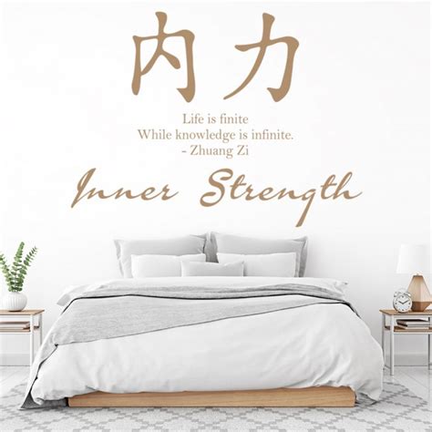 Inner Strength Chinese Symbol Quote Wall Sticker