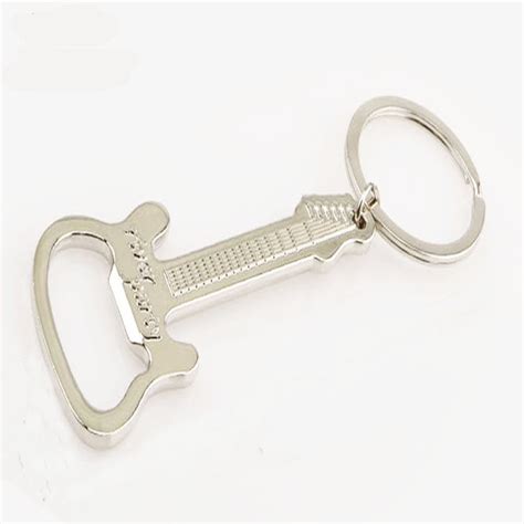 Guitar Shaped Bottle Opener Keychain Kitch Accessories Creative