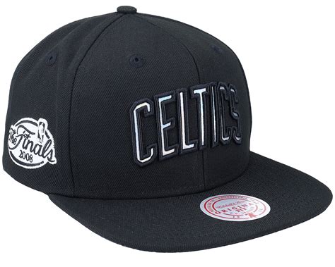 Boston Celtics Iridescent Wordmark Hwc Black Snapback - Mitchell & Ness ...