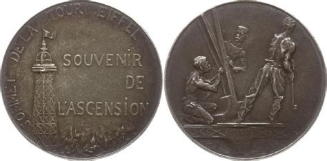 Frankreich 3 Republik Paris Bronzemedaille Versilbert 1900 V A