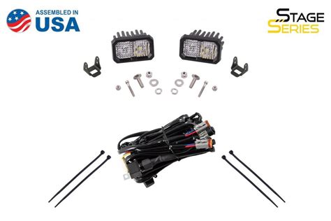 Diode Dynamics Stage Series 2in Led Ditch Light Kit For 2010 2021 Toyota 4runner Pro White