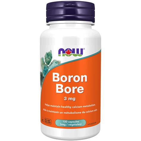 Boron 3mg Capsules Now Foods Canada