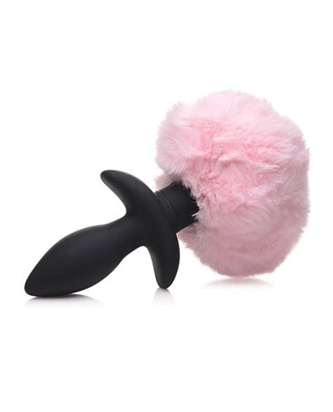 Tailz Waggerz Moving Vibrating Bunny Tail Anal Plug W Remote Pink