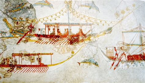 The Fresco Flotilla Shows A Procession Of Ships Beat To Quarters