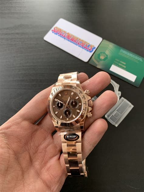 Worlds Best Rolex Daytona Rose Gold Chocolate Dial Super Clone