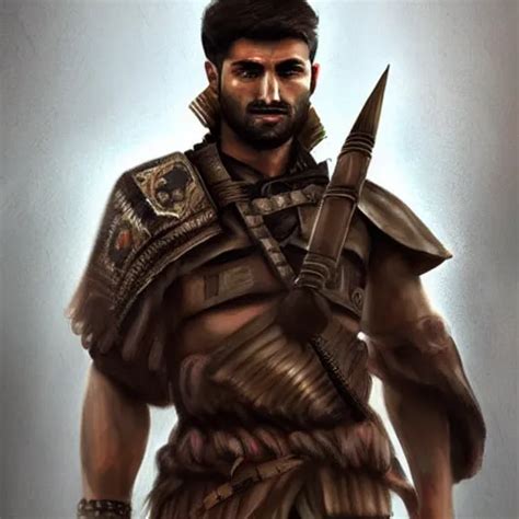 Kurdish Male Warrior Highly Detailed Digital Stable Diffusion