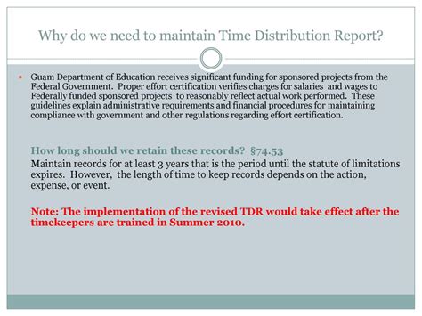 Time Distribution Report Omb Circular A Attachment B Paragraph H