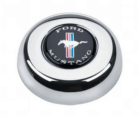 Grant Horn Button Aluminum Chrome Ford Mustang Emblem For Challenger