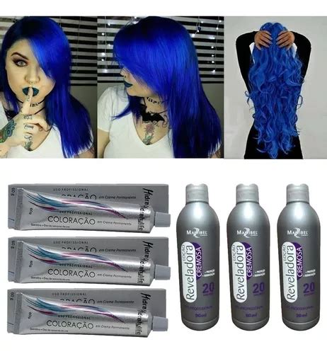 Kit Tinta Azul Royal Colora O E Ox Vol Ml Mairibel