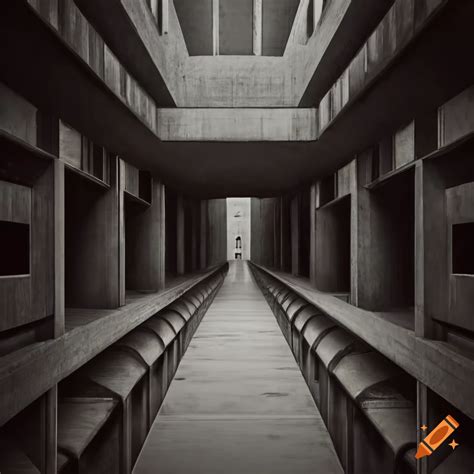 Interior Of A Brutalist Building On Craiyon