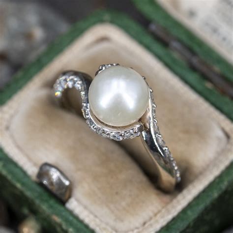 Pearl Wedding Rings With Diamonds