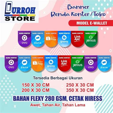 Jual Banner Renda Konter Murah Spanduk Renda Hiasan Konter Shopee