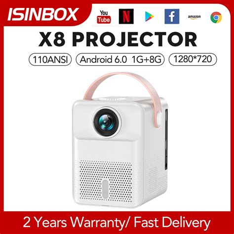 Isinbox X Projector Android Portable Home Theater Cinema Hd