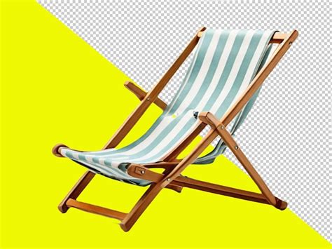 Premium Psd Psd Of A Empty Deck Chair On Transparent Background