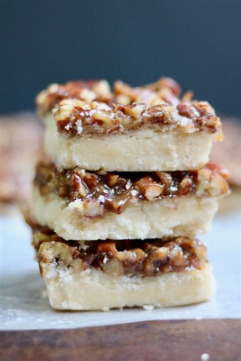 Salted Caramel Pecan Vegan Shortbread Bars The Cheeky Chickpea