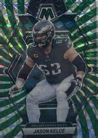 Jason Kelce 2023 Mosaic 196 Green Swirl 11 Price Guide Sports Card