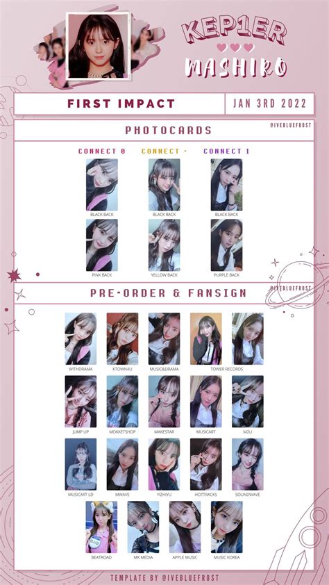 KEP1ER MASHIRO ALL FIRST IMPACT PHOTOCARDS PRE ORDER Photo