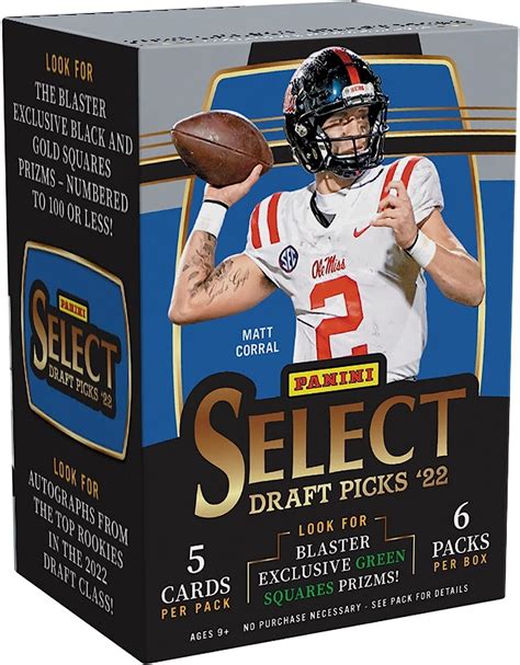 2022 Panini Select Draft Picks Football Blaster 30 Trading Cards Per