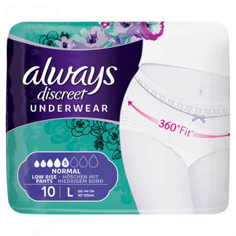 Buy Always Discreet Incontinence Pants Normal Large 10 Pack