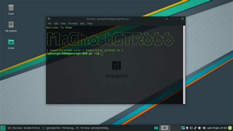 Distro Linux Manjaro Based On Arch Linux Desktop Environment