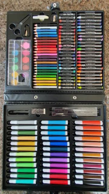 MALETTE DE COLORIAGE dessin peinture 130 pièces EUR 20 00 PicClick DE