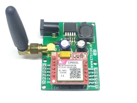 SIM800L GPRS GSM Module Board with power supply and antenna ( color may vary) - Roboticscomp