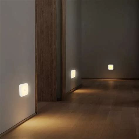 Pir Motion Sensor Light Led Night Wireless Warm Cabinet Stair Lamp