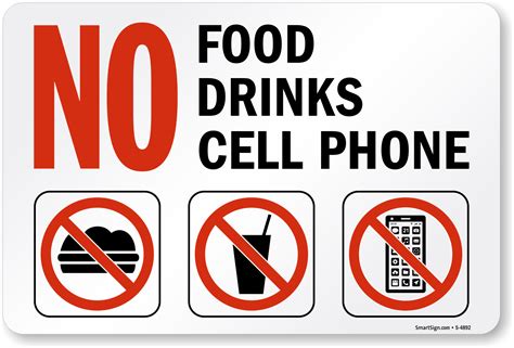 No Food Or Drink Signs Custom No Food Or Drink Signs