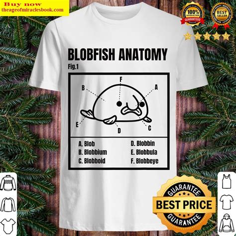 Blobby The Blobfish Official Blobatomy Funny Blob T Shirt