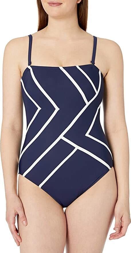 Gottex Mirage Bandeau One Piece Swimsuit L135521 Womens Size Us 14 Ebay