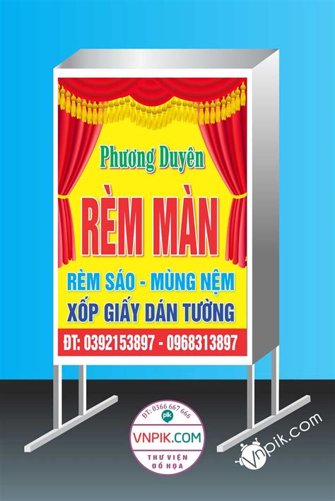 Mẫu biển quảng cáo tiệm rèm cửa VNPIK