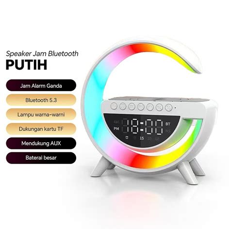 Jual Speaker Bluetooth Led Ambient Light Wireless Charger Lampu Meja