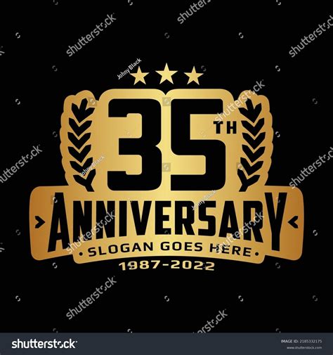 35 Years Anniversary Logo Design Template 35th Royalty Free Stock Vector 2185332175