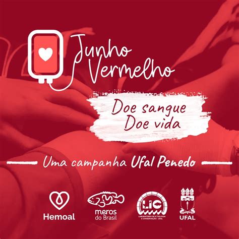 Junho vermelho Ufal Penedo faz campanha para doação de sangue Notícias