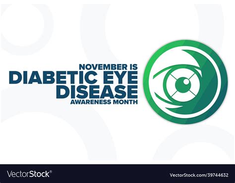 November Is Diabetic Eye Disease Awareness Month Vector Image