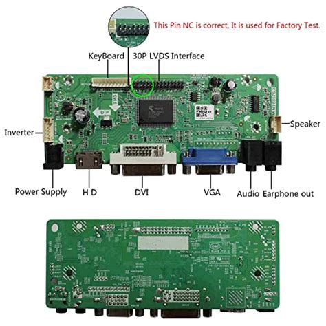 Vsdisplay Hd Mi Vga Dvi Audio Lvds Controller Board Pin For