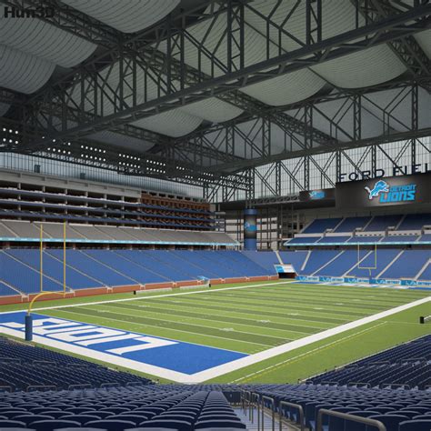 Ford Field 3d Model Architecture On Hum3d