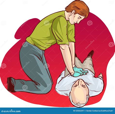 Cpr Or Cardiopulmonary Resuscitation Cartoon Vector Cartoondealer