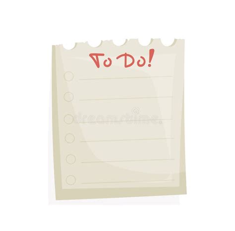 vector illustration   handwritten list stock vector
