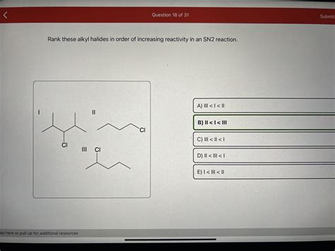 Solved Rank These Alkyl Halides In Order Of Increasing Chegg